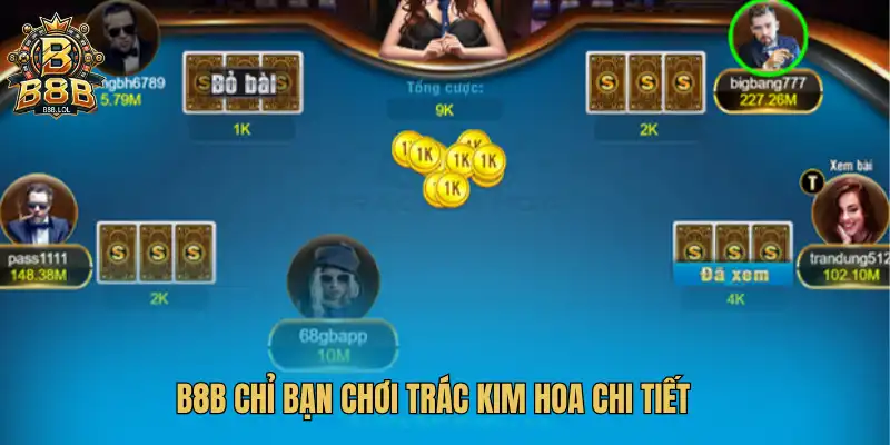 B8B chỉ bạn chơi trác kim hoa chi tiết