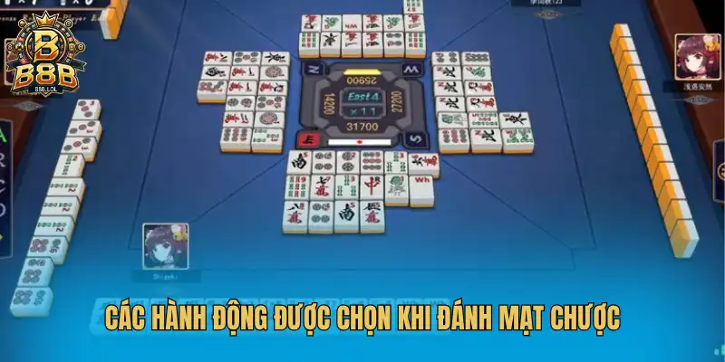 Các hành động được chọn khi đánh mạt chược