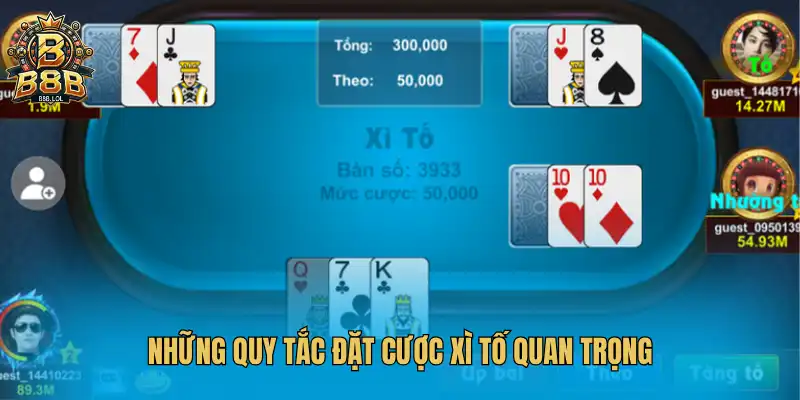 Những quy tắc đặt cược xì tố quan trọng